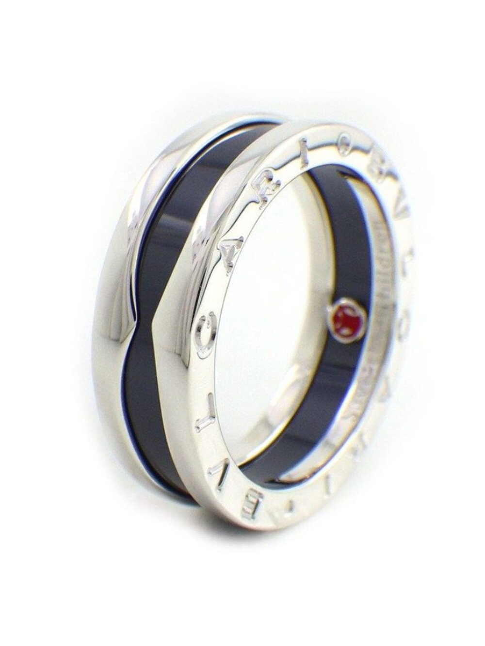 Bvlgari Ring B.zero1 Save the Children's Support Charity Black Ceramic